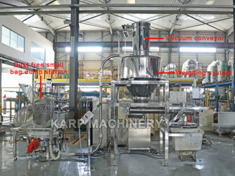Vacuum conveyor and weighing bin