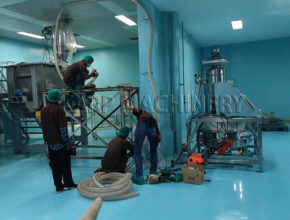 bag dumping station and vacuum conveyor