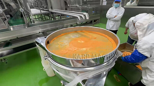 vibrating screen for juice filtration