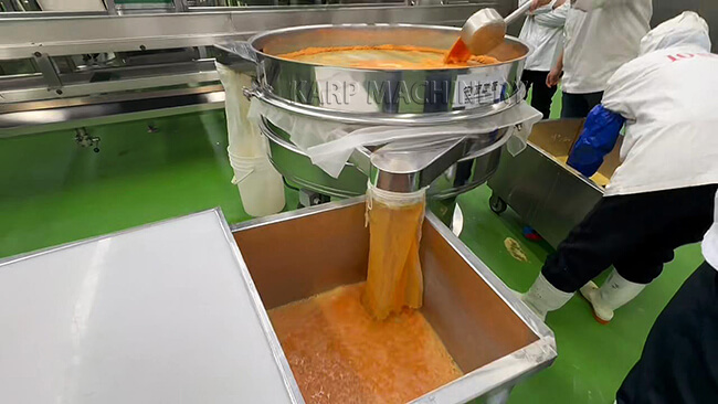Vibrating sieve at customer's site