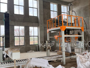 Feather powder conveying sieving bagging